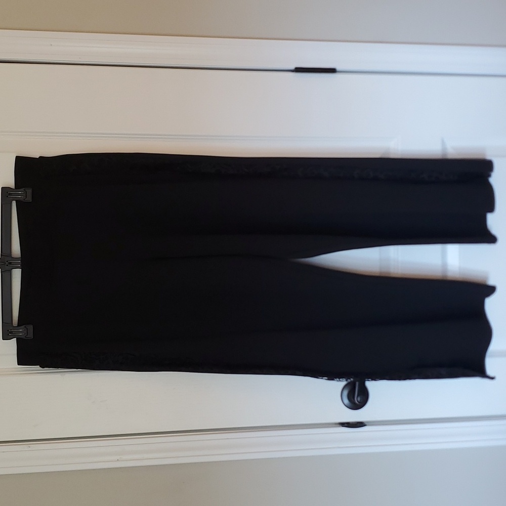 Lace Sided Black Pants‎